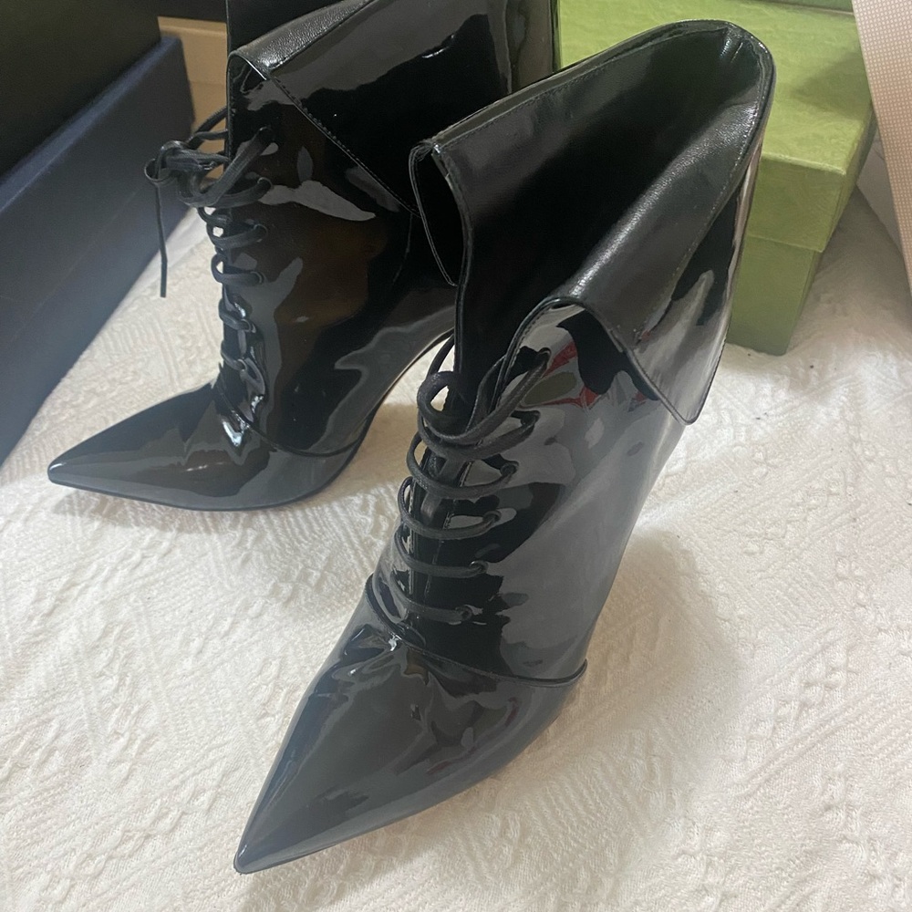 Black Patent Boots - SJP